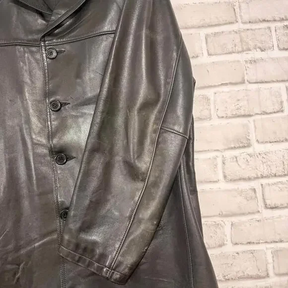 Roots Vintage Genuine Leather Jacket Black Women’s Large 90’s Y2K - Picture 7 of 7